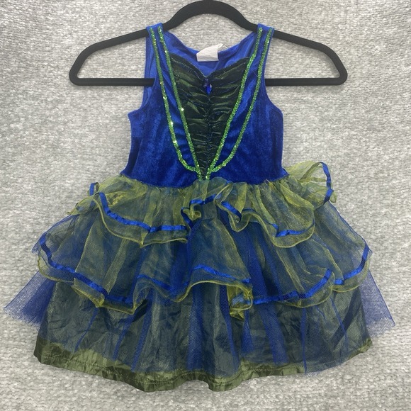 Blue & Cream Other - Girls Blue Green‎ Princess Dress Size Small Dress Up Halloween Costume